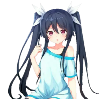 🥰 аниме, девушка, мило, манга, мультфильм telegram sticker