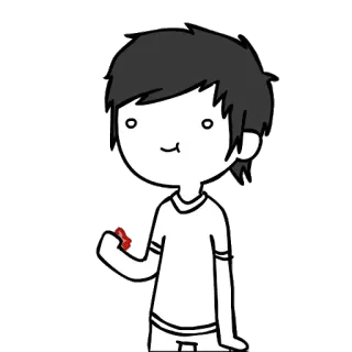 😋 desenho animado, personagem, desenho, animação, vermelho telegram sticker