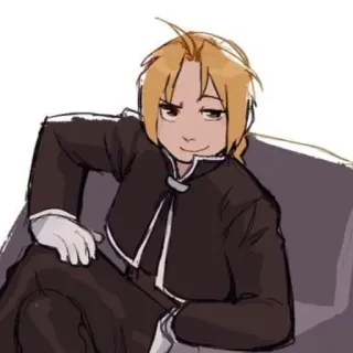 😏 Edward Elric Fullmetal Alchemist Anime, Mangá, Fullmetal Alchemist, Edward Elric, Personagem, Desenho animado telegram sticker