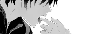 📟 Anime, Manga, Noir et blanc, Esthétique, Triste, Émotionnel telegram sticker