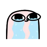 🥺 pleurer, triste, émotionnel, dessin animé, larmoyant telegram sticker