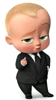 😉 Boss Baby The Boss Baby bébé, costume, dessin animé, film, drôle, personnage telegram sticker