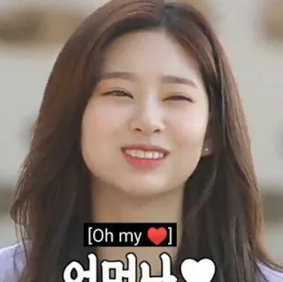 🎐 [Oh my❤] 어머나❤ Coréen, Femme, Expression, Fille, Mignon, Amour whatsapp sticker
