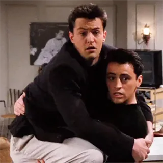 😰 Chandler Bing Friends friends, chandler bing, joey tribbiani, série tv, comédie, sitcom telegram sticker