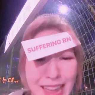 🐚 SUFFERING RN souffrance, détresse, mème, humour whatsapp sticker