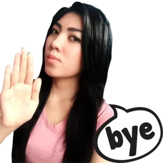 🖐 bye Frau, Tschüss, Tschüss, Winken, Gruß, Abschied telegram sticker
