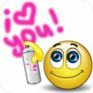 🫥 i love you! love, emoji, heart, graffiti, i love you telegram sticker