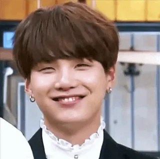 😂 Suga kpop, bts, min yoongi, idol, sänger, lächeln, k-pop telegram sticker