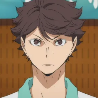 😒 Oikawa Tooru Haikyuu!! Oikawa Tooru, Haikyuu!!, Anime, Siatkówka, Sport, Postać telegram sticker