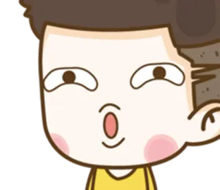🌝 Dessin animé, Expression faciale, Mignon, Garçon, Autocollant telegram sticker