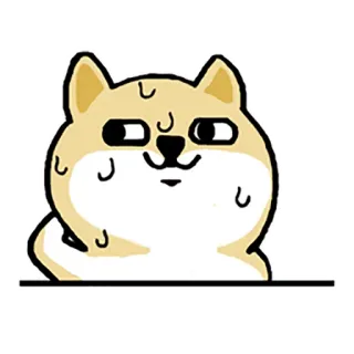 😓 多吉, 狗, 梗, 搞笑, 网络迷因, 柴犬, 可爱, 卡通 whatsapp sticker