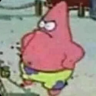 🎌 Patrick Star SpongeBob SquarePants patrick star, spongebob, cartoon, angry, meme telegram sticker