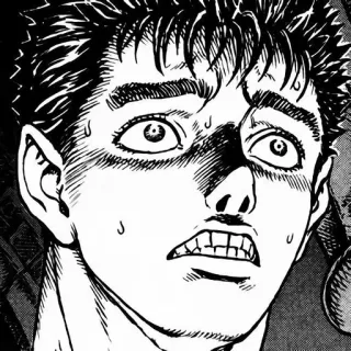 🗡️ Guts Berserk มังงะ, อนิเมะ, ความกลัว, การต่อสู้, ดาบ, ความกล้า telegram sticker