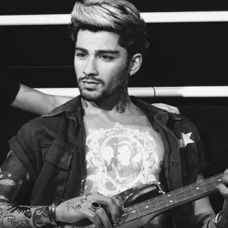 ☁️ Zayn Malik 泽恩·马利克, 歌手, 吉他, 名人, 纹身, 音乐 telegram sticker