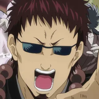 👆 Anime, Charakter, Brille, Gesichtsausdruck, Porträt telegram sticker