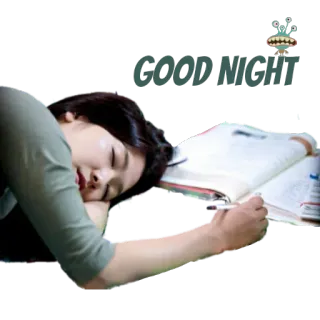 😪 GOOD NIGHT boa noite, dormindo, mulher, livro, monstro, desenho animado telegram sticker