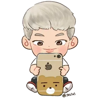 ☺️ @Yksl03 한국, 남자, 귀여운, 케이팝, 만화, 아이돌, 캐릭터 telegram sticker