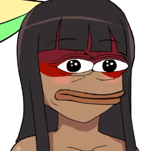 🙁 Pepe the Frog 밈, 개구리, 만화, 표정, 슬픈 telegram sticker