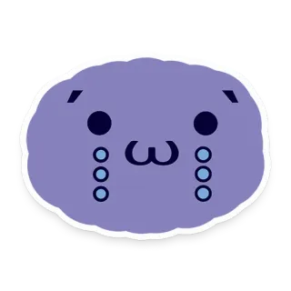 😭 adesivo, emoji, fofo, rosto, kawaii telegram sticker