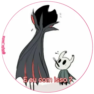 ❓ E eu com isso ? Hollow Knight, Gra wideo, Postać, Gra niezależna telegram sticker