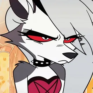 😒 Loona Helluva Boss ヘルヴァボス, Loona, カートゥーン, 狼, アニメ, キャラクター telegram sticker