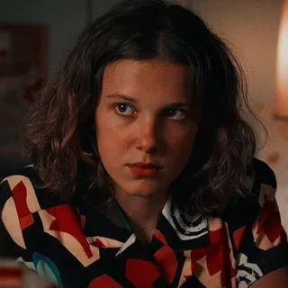 💟 Eleven Stranger Things eleven, stranger things, millie bobby brown, character, tv show telegram sticker