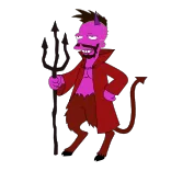 😈 Devil Flanders The Simpsons Simpsonowie, Diabeł, Flanders, kreskówka, Halloween, animowany telegram sticker
