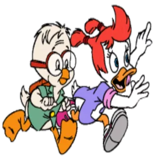 🏃 Huey, Dewey, and Louie DuckTales Dessin animé, Disney, Canard, Riri, Fifi, Loulou, La Bande à Picsou whatsapp sticker