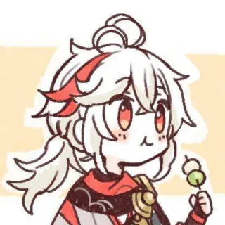 😗 Kaedehara Kazuha Genshin Impact 动漫, 游戏, 角色, 原神, 枫原万叶, 团子 telegram sticker