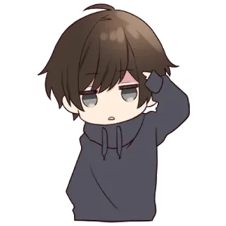 ✋ Anime, Chibi, Personnage, Mignon, Dessin animé, Dessin, Avatar telegram sticker