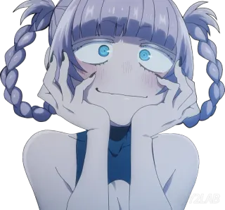 🥰 Anime, Chica, Lindo, Sonriendo, Ilustración whatsapp sticker