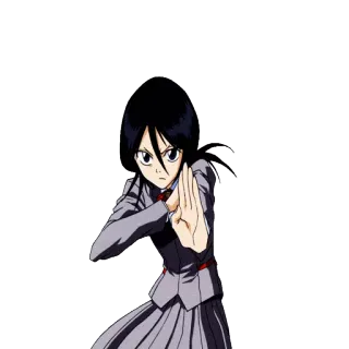 👧 anime, personagem, garota, uniforme escolar telegram sticker