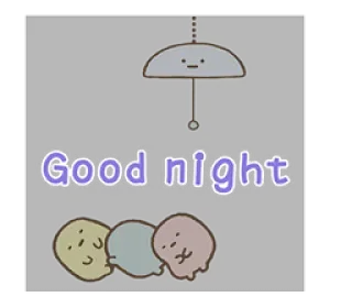 🌚 Good night buonanotte, assonnato, carino, cartone animato, lampada whatsapp sticker