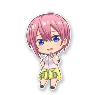 💛 Anime, Chibi, Gadis, Lucu, Rambut pink, Karakter, Ilustrasi, Kartun whatsapp sticker