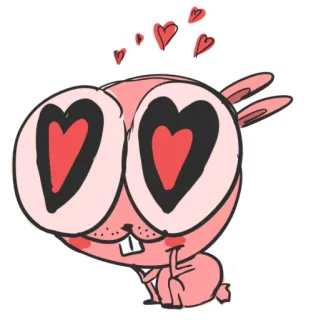 ❤️ Cuddles Happy Tree Friends Abraços, Happy Tree Friends, Desenho animado, Coelho, Corações, Amor telegram sticker