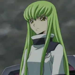 🔗 C.C. Code Geass Anime, Personagem, Feminino, C.C., Code Geass, Cabelo verde telegram sticker