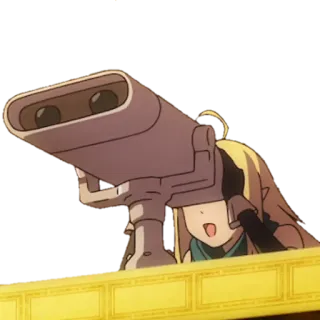 🔭 anime, girl, binoculars, looking, cute telegram sticker