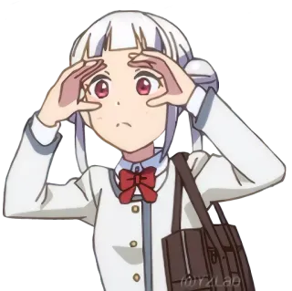 🔭 Аниме, Девушка, Школьная форма, Милая, Студент whatsapp sticker