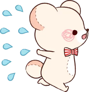 🏃‍♂️ süß, Bär, kawaii, Tier, Tränen, traurig, Fliege telegram sticker