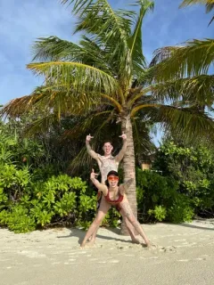 🖕 beach, palm tree, tropical, bikini, sand, travel telegram sticker