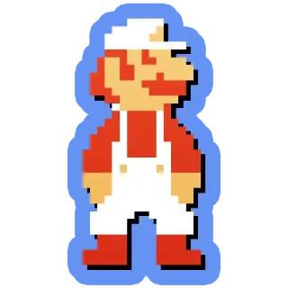 👨‍🦰 Mario Super Mario Bros jeu vidéo, pixel art, nintendo, mario telegram sticker