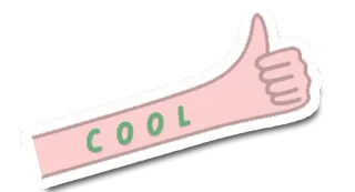 👍 COOL cool, pouce levé, positif, accord, j'aime whatsapp sticker