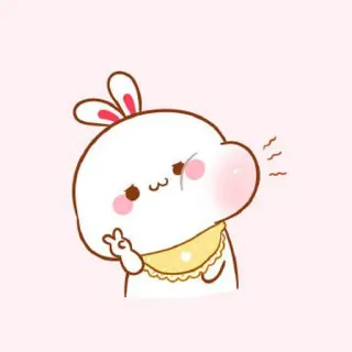 🍼 conejo, lindo, kawaii, dibujos animados telegram sticker