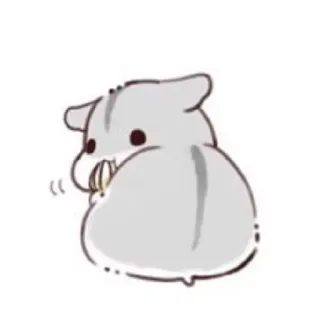 🙈 hamster, animal, mignon, rongeur, dessin animé whatsapp sticker