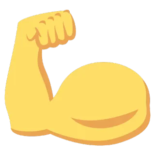 💪 braço, músculo, emoji, flexão, forte, força telegram sticker