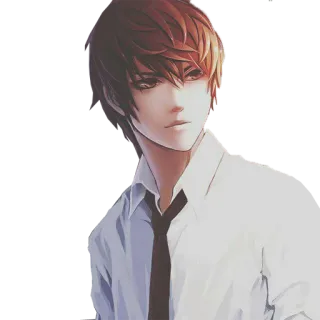 😐 Light Yagami Death Note anime, death note, light yagami, japanese, manga, character telegram sticker