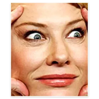 😲 Gesicht, lustig, Ausdruck, Augen, Frau, Porträt telegram sticker