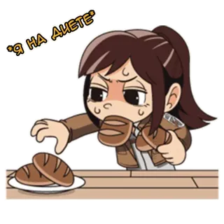 🍫 Я НА ДИЕТЕ animé, pain, manger, dessin animé, humour telegram sticker