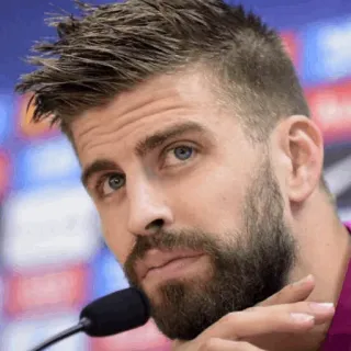 ❤️ Gerard Piqué soccer player, footballer, athlete, celebrity, male, person telegram sticker