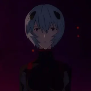🌧 Rei Ayanami Neon Genesis Evangelion Аниме, Рей Аянами, Евангелион, Персонаж, Девушка whatsapp sticker